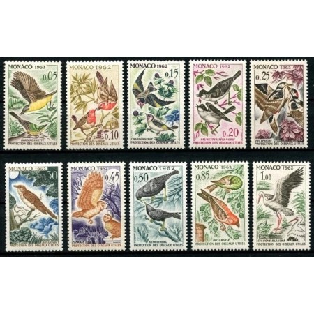 Monaco 1962 - Păsări, serie neuzata