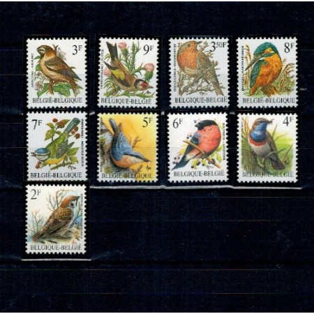 Belgia 1985-1989 - Păsări, uzuale, serie neuzata