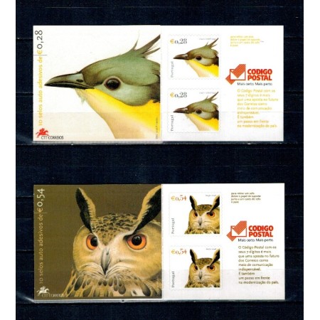 Portugalia 2002 - Păsări, carnete cu timbre autocolant, neuzate