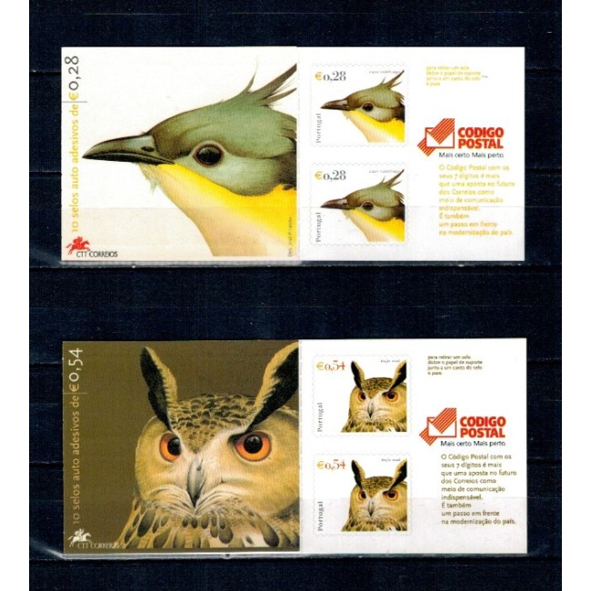 Portugalia 2002 - Păsări, carnete cu timbre autocolant, neuzate