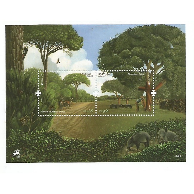 Portugalia 2011 - Europa, pădurile, fauna, bloc neuzat