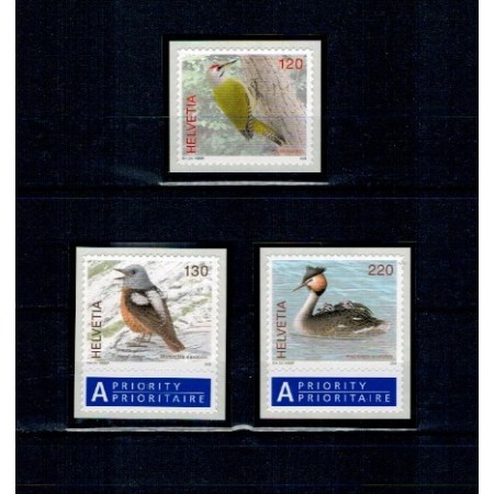 Elvetia 2008 - Păsări, fauna, serie timbre autocolant neuzate