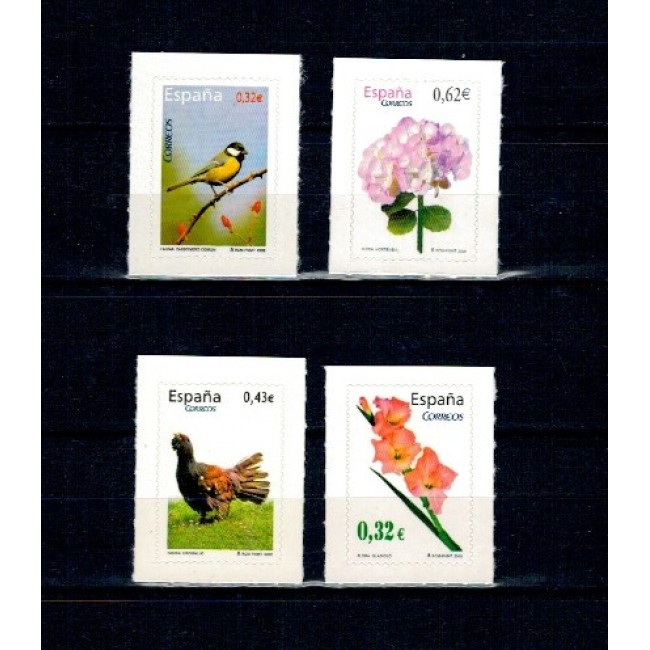 Spania 2009 - Fauna-flora, serie timbre autocolant, neuzate