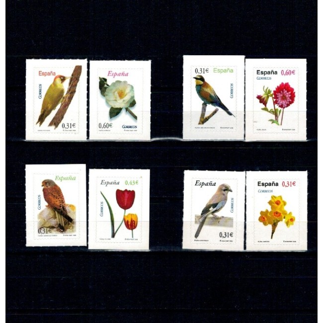 Spania 2008 - Fauna-flora, serie timbre autocolant, neuzate
