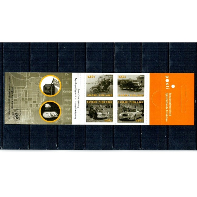 Finlanda 2006 - Mașini de epoca, taxi, carnet cu timbre autocolant, neuzat