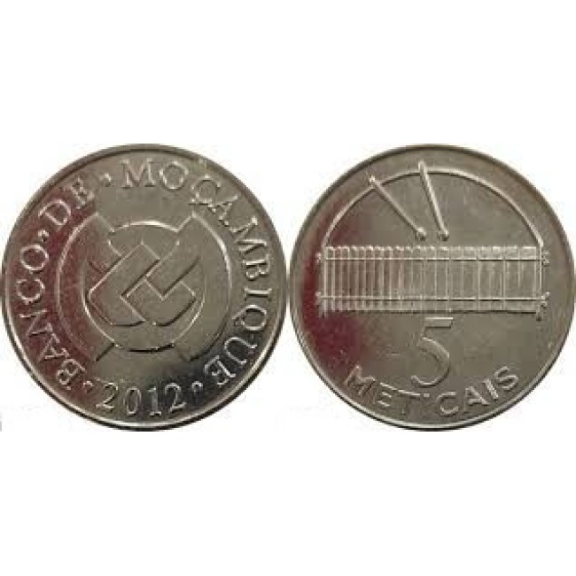 Mozambic 2012 - 5 meticais UNC