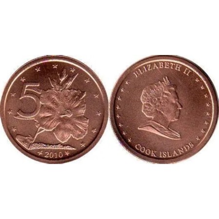 Insulele Cook 2010 - 5 cents UNC