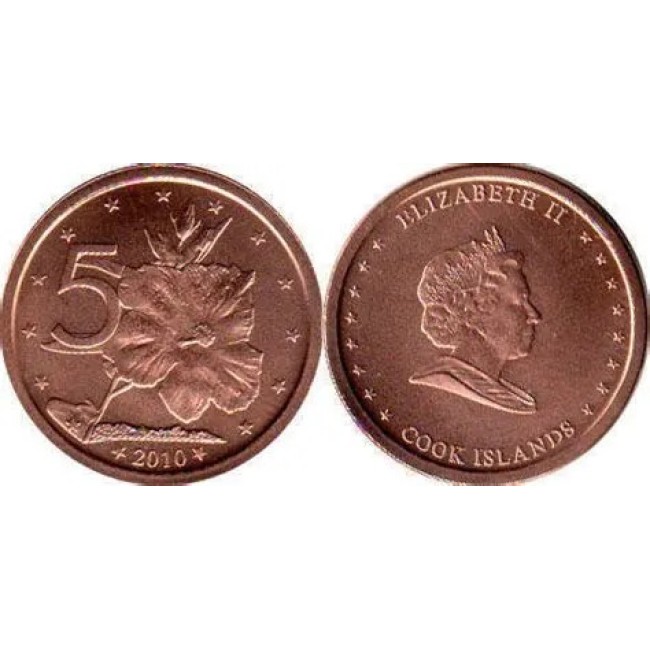 Insulele Cook 2010 - 5 cents UNC