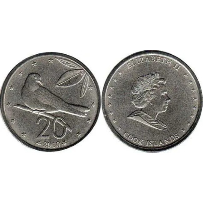 Insulele Cook 2010 - 20 cents UNC