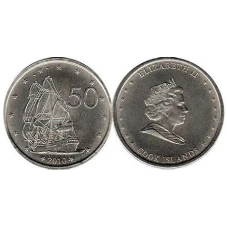 Insulele Cook 2010 - 50 cents UNC