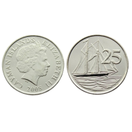 Insulele Cayman 2008 - 25 cents UNC