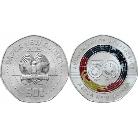 Papua New Guinea 2025 - 50 toea, comemorativa, UNC