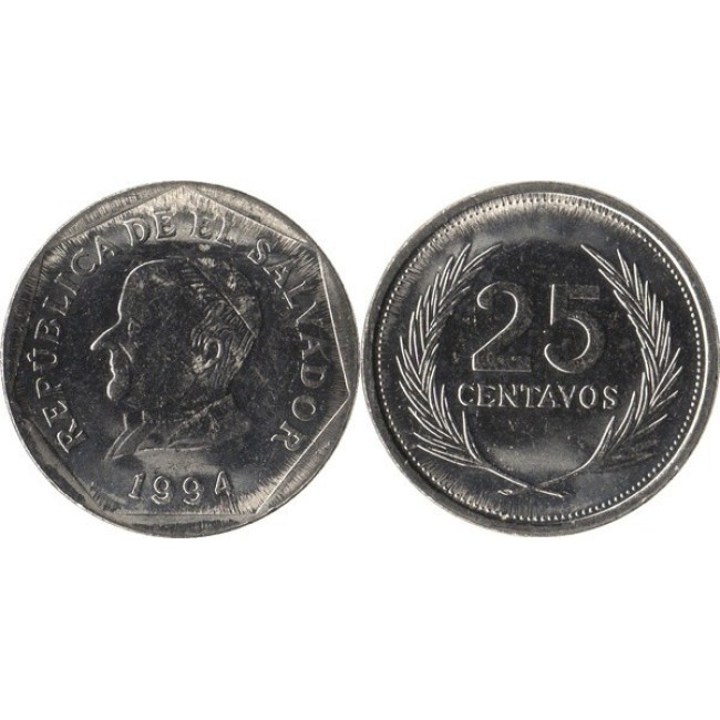 El Salvador 1994 - 25 centavos UNC