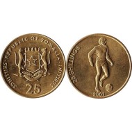 Somalia 2001 - 25 shillings, fotbal, UNC