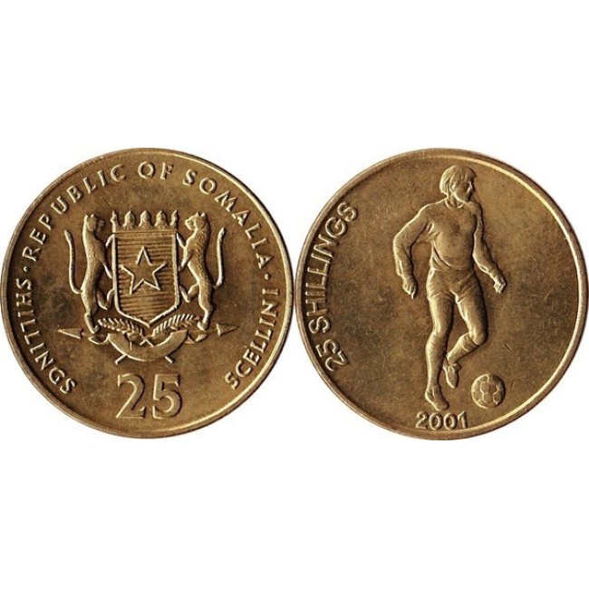 Somalia 2001 - 25 shillings, fotbal, UNC