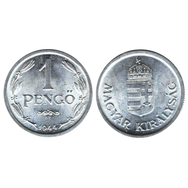 Ungaria 1944 - 1 pengo, aluminiu, aUNC