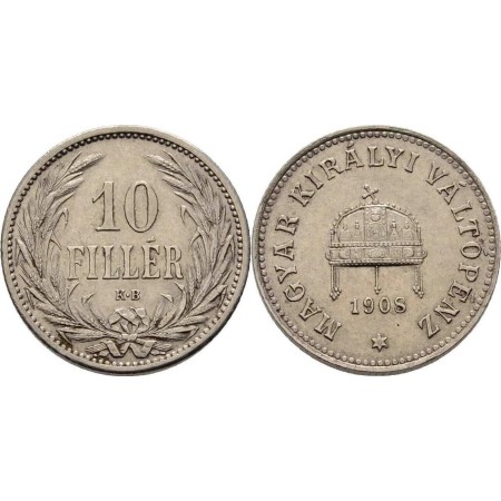 Ungaria 1908 - 10 filler aUNC