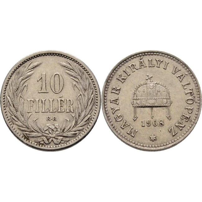 Ungaria 1908 - 10 filler aUNC