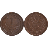 Austria 1914 - 1 heller aUNC