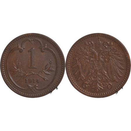 Austria 1914 - 1 heller aUNC