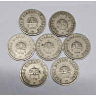 Ungaria 1895 - 10 filler, lot 7buc, circulate