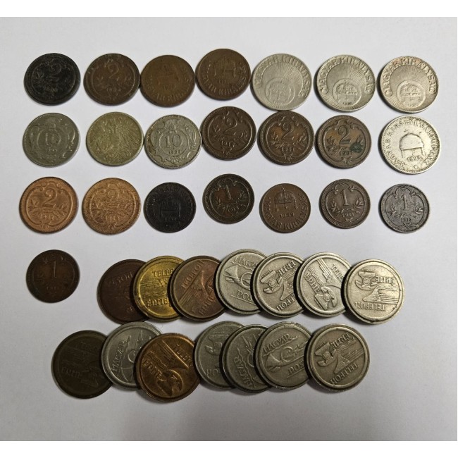 Austria si Ungaria - Lot monede si jetoane de telefon, vechi