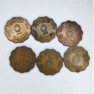 Egipt - Lot 5 milliemes, Farouk, 6buc, circulate