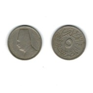Egipt 1935 - 5 milliemes, Fuad, circulata
