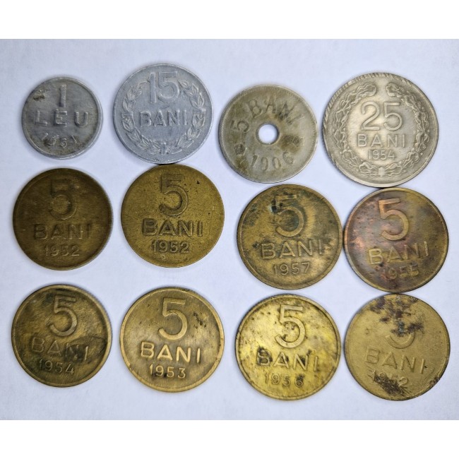 Romania - Lot monede vechi, circulate, uzate