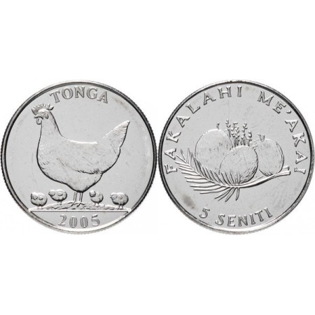 Tonga 2005 - 5 seniti UNC