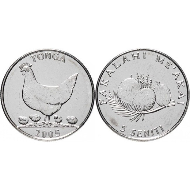 Tonga 2005 - 5 seniti UNC