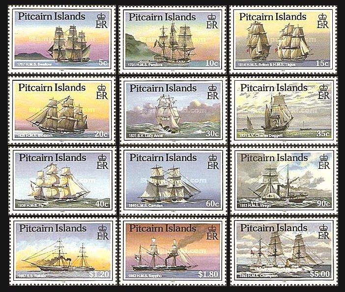 Pitcairn Islands 1988 - vapoare, serie neuzata