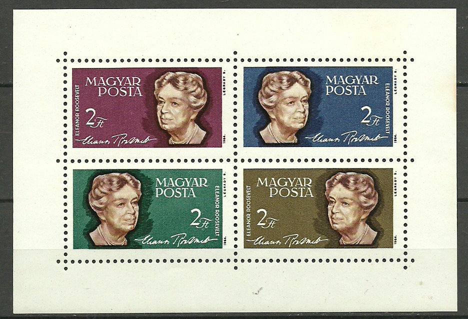 Ungaria 1964 - Eleanor Roosevelt, bloc neuzat