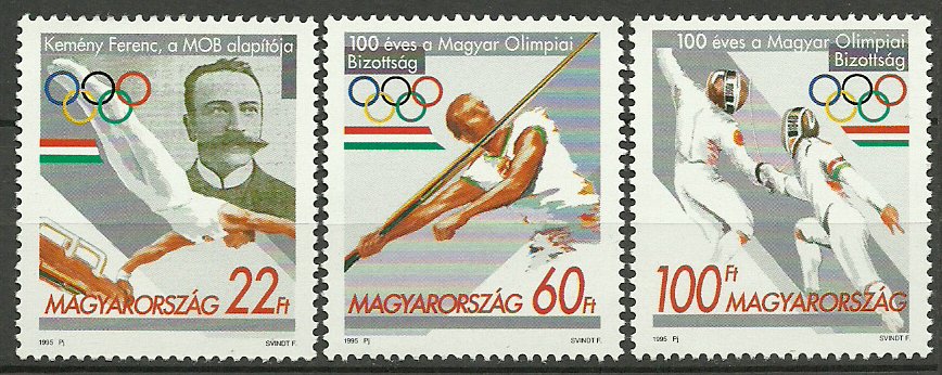 Ungaria 1995 - Comitetul olimpic, serie neuzata