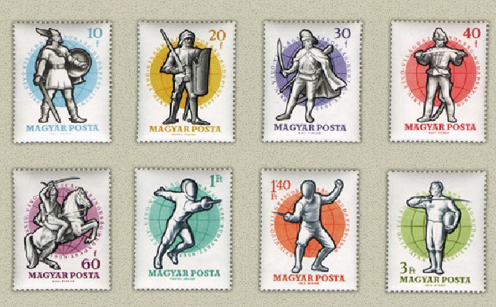 Ungaria 1959 - C.M. de scrima, sport, serie neuzata