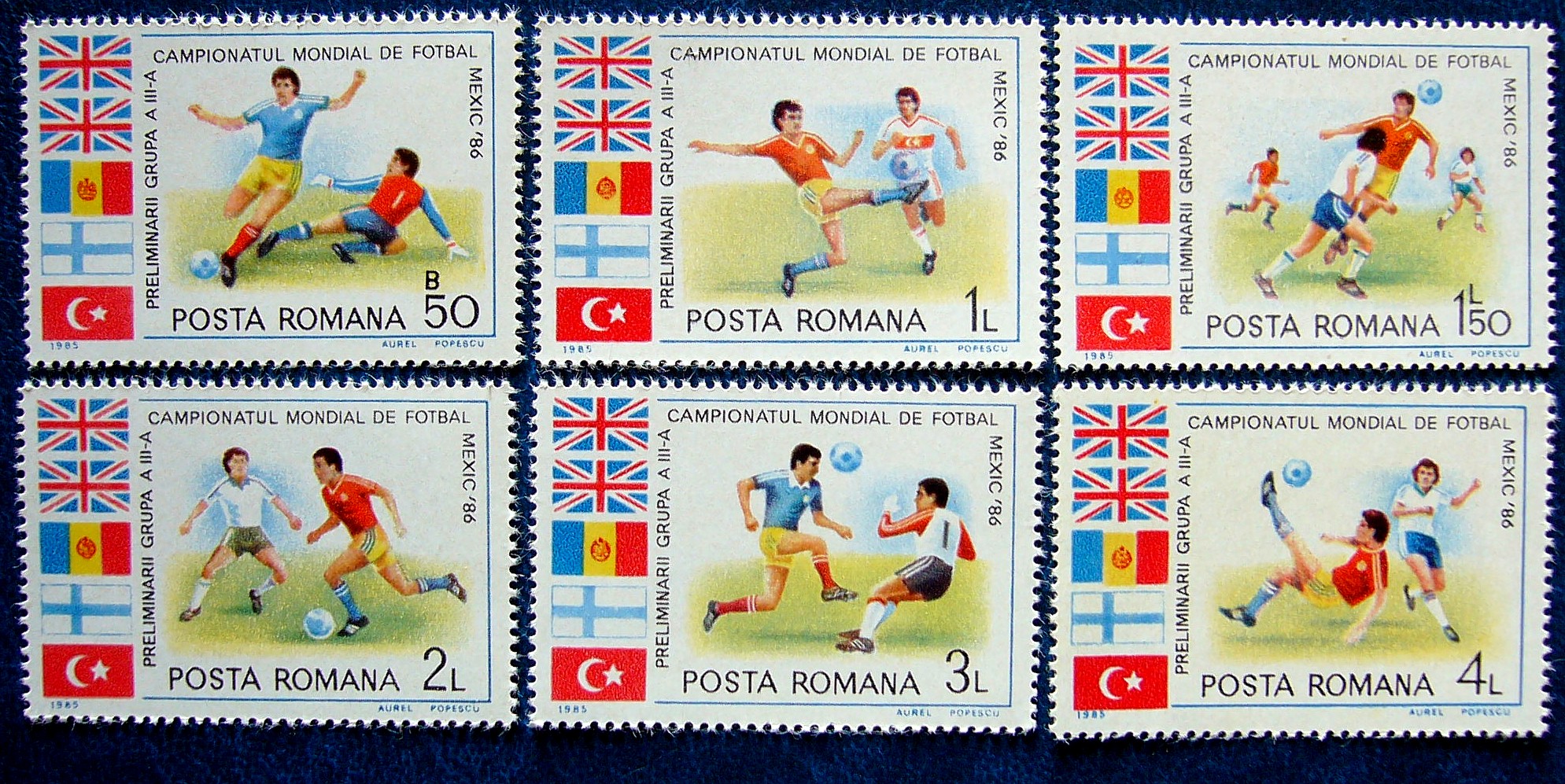 1985 - preliminarii CM fotbal, serie neuzata