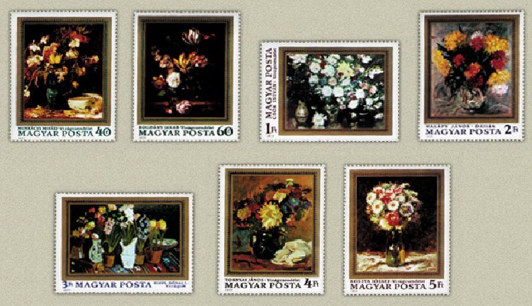 Ungaria 1977 - Picturi (XV), flori, arta, serie neuzata