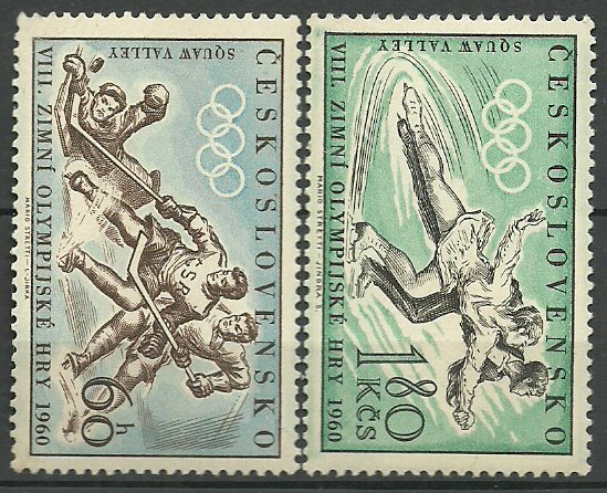 Cehoslovacia 1960 - Jocurile Olimpice Squaw Valley, serie neuzat