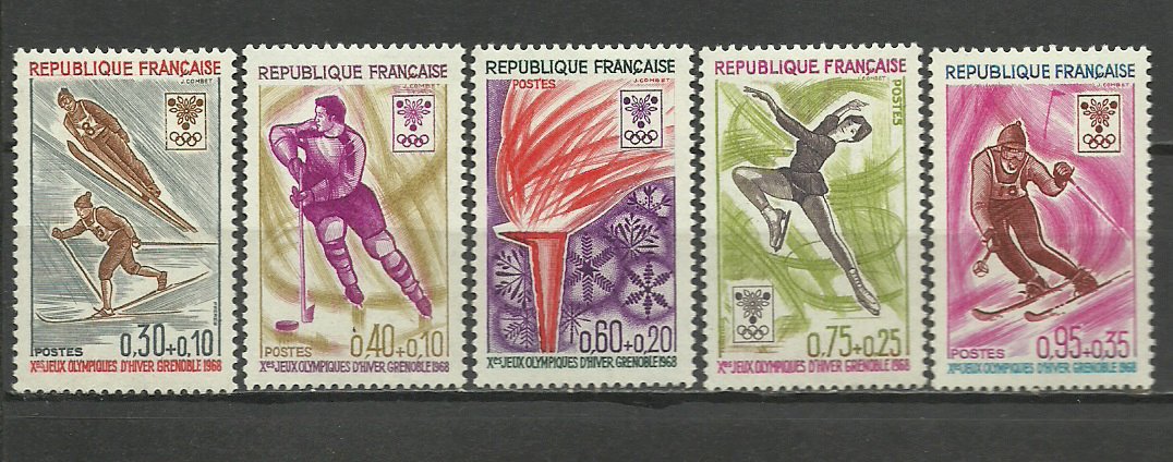 Franta 1968 - Jocurile Olimpice Grenoble, serie neuzata