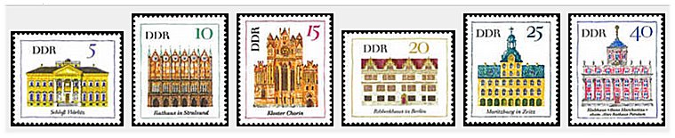 DDR 1967 - Cladiri istorice, arhitectura, serie neuzata