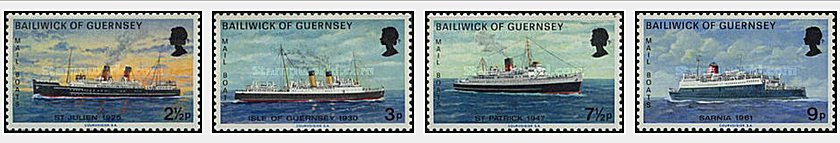 Guernsey 1973 - Mail Boat, vapoare, serie neuzata