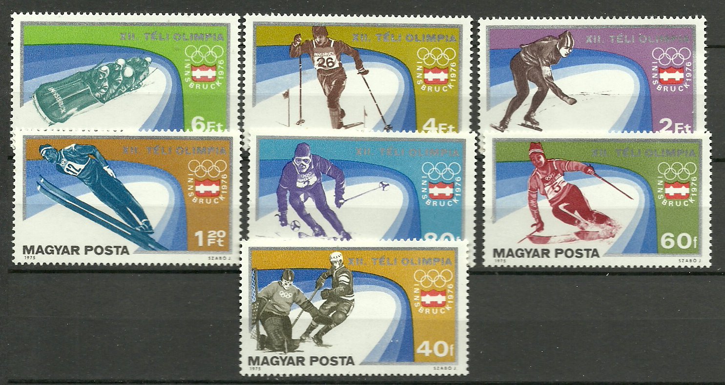 Ungaria 1975 - Jocurile Olimpice Innsbruck, sport, serie neuzata