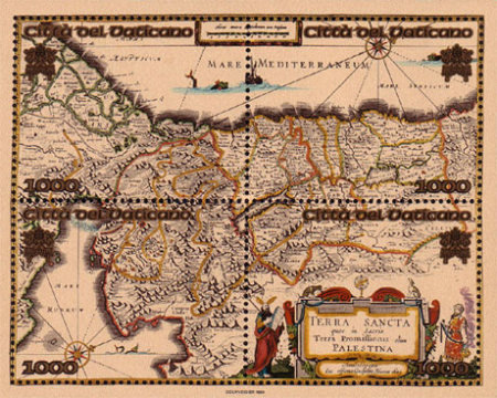 Vatican 1999 - Locuri Sfante in Palestina, bloc neuzat