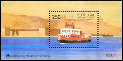 Portugalia 1989 - Vapor, transport, colita neuzata