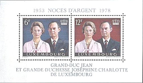 Luxemburg 1978 - Royal Silver Wedding, colita neuzata