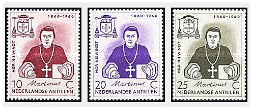 Antilele Olandeze 1960 - Msgr. Martinus, religie, serie neuzata