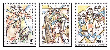 Vatican 1990 - Sf. Angela Merici, serie neuzata