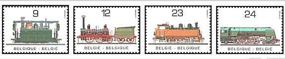 Belgia 1985 - Locomotive, serie neuzata
