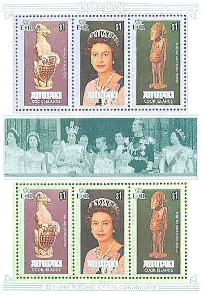 Aitutaki 1978 - 25th Anniv. Queen Elizabeth II, bloc neuzat