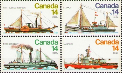 Canada 1978 - vapoare, serie neuzata